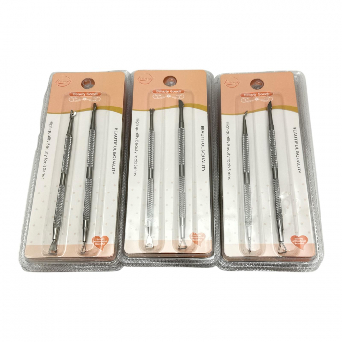 Set 2 ustensile manichiura inox, argintiu – Precizie si eleganta pentru unghii impecabile,  [2]