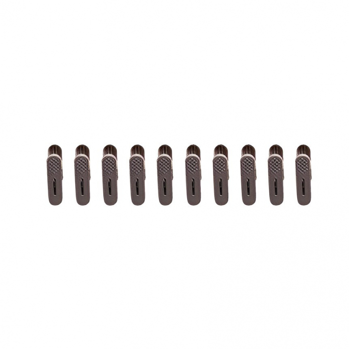 Set 20 de Cleme pentru Haine, , de Prindere pentru Pantaloni, Atasabile la Umerase, 1.6x2.3x6.35 cm, Maro [1]