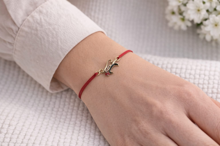 Set 24 bratari martisor 12x3 cm snur rosu cu charmgargarita, cadou primavara [2]