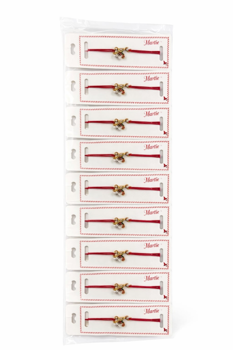 Set 24 bratari martisor 12x3 cm snur rosu cu charmgargarita, cadou primavara [3]