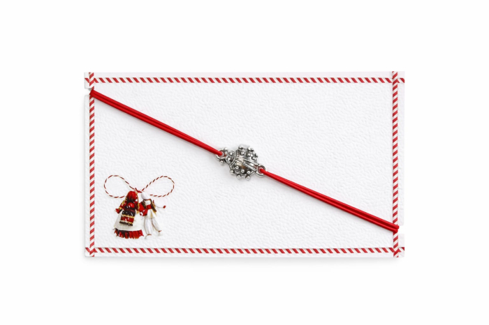 Set 24 bratari martisor 8x5 cm snur rosu cu charm buburuza, cadou primavara [2]