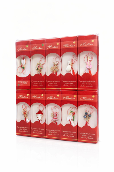 Set 24 Brose Martisor, 13x4 cm, modele mixte, Cadou 1 Martie Femei, Ambalate individual [3]