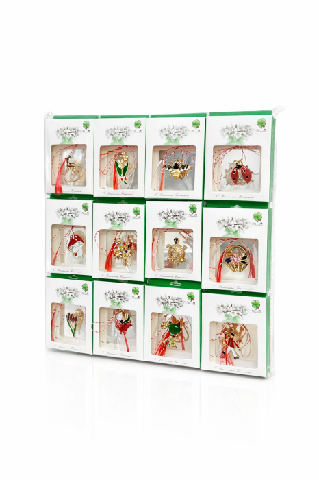 Set 24 Brose Martisor, 8x6 cm, modele mixte, Cadou 1 Martie Femei, Ambalate individual [4]