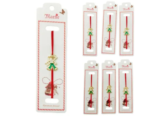 Set 24 de Bratari Martisor, Cosar Norocos, snur rosu elastic, model 2025,   [1]