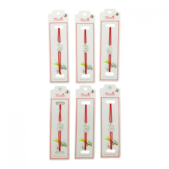 Set 24 de Bratari Martisor, Fluturas Dragut, snur rosu elastic, model 2025,   [3]