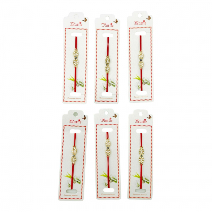 Set 24 de Bratari Martisor, Infinity Love, snur rosu elastic, model 2025,   [3]