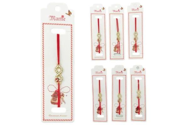 Set 24 de Bratari Martisor, Infinity Love, snur rosu elastic, model 2025,   [1]