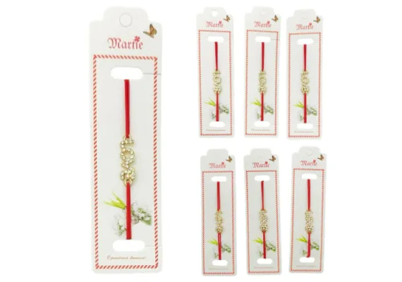 Set 24 de Bratari Martisor, LOVE, snur rosu elastic, model 2025,   [1]