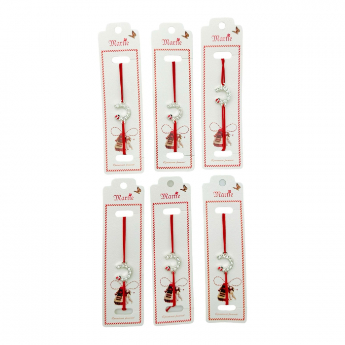 Set 24 de Bratari Martisor, Potcoava Norocoasa, snur rosu elastic, model 2025,   [3]