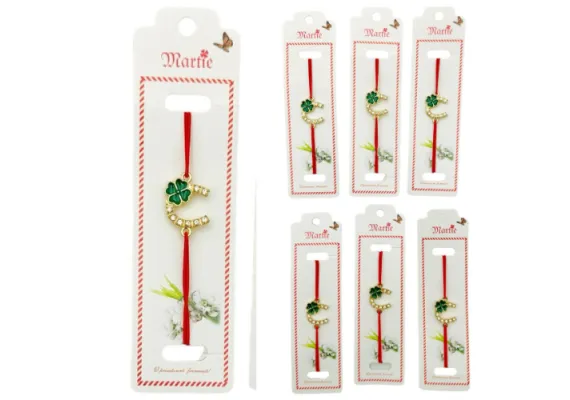 Set 24 de Bratari Martisor, Potcoava Norocoasa, snur rosu elastic, model 2025,   [1]