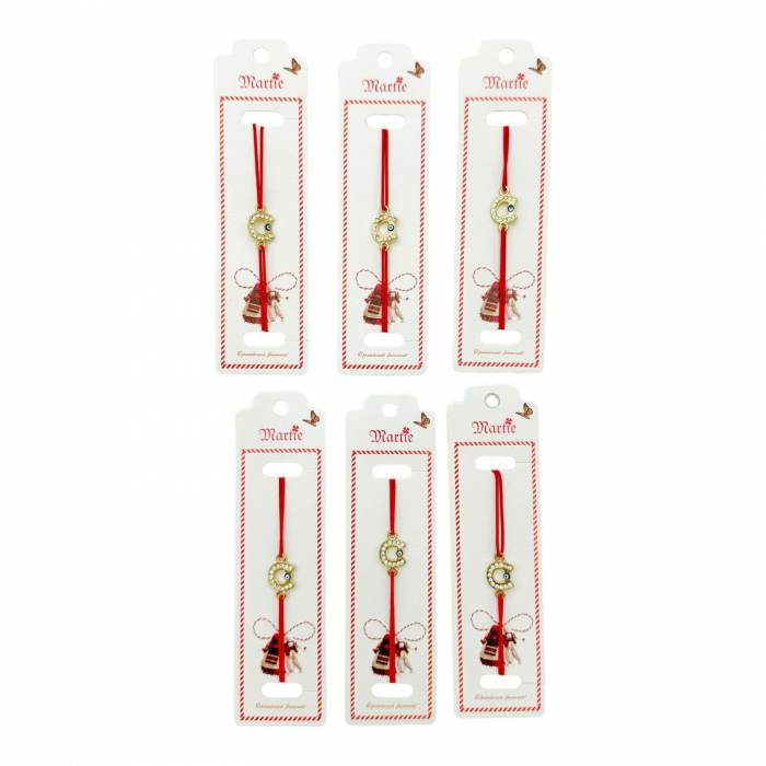 Set 24 de Bratari Martisor, Potcoava Norocoasa, snur rosu elastic, model 2025,   [3]