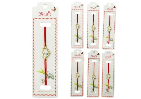 Set 24 de Bratari Martisor, Pure Love, snur rosu elastic, model 2025,   [1]