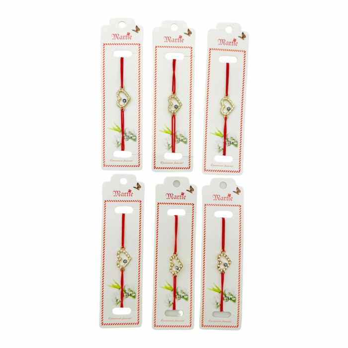 Set 24 de Bratari Martisor, Pure Love, snur rosu elastic, model 2025,   [3]