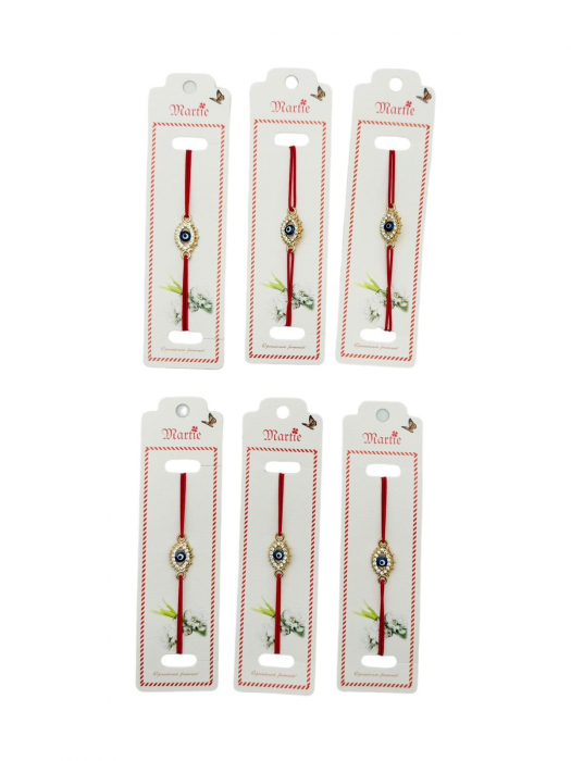 Set 24 de Bratari Martisor, Talisman Norocos, snur rosu elastic, model 2025,   [3]