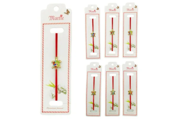 Set 24 de Bratari Martisor, Testoasa Norocoasa, snur rosu elastic, model 2025,   [1]