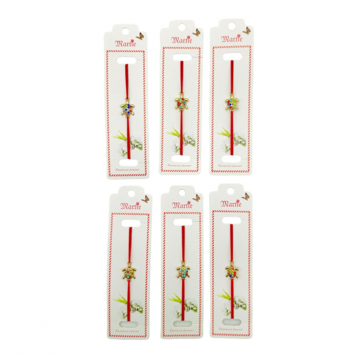 Set 24 de Bratari Martisor, Testoasa Norocoasa, snur rosu elastic, model 2025,   [3]