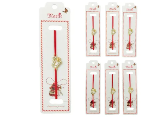 Set 24 de Bratari Martisor, True Love, snur rosu elastic, model 2025,   [1]