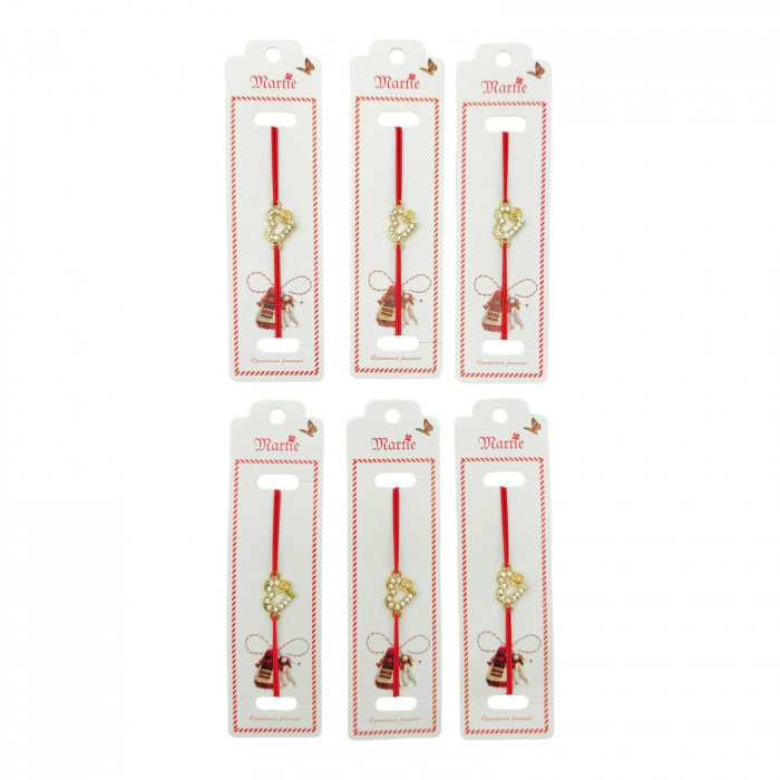 Set 24 de Bratari Martisor, True Love, snur rosu elastic, model 2025,   [3]