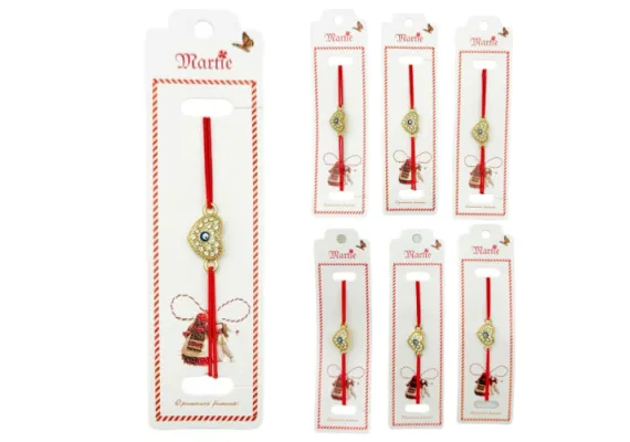 Set 24 de Bratari Martisor, True Love, snur rosu elastic, model 2025,   [1]