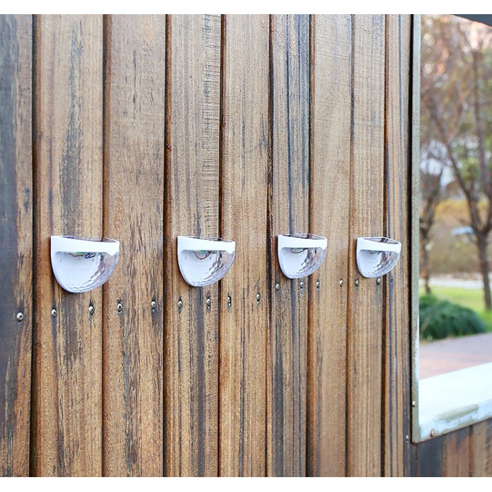 Set 2x Lampa solara de perete 6LED, , carcasa alba, lumina alb cald [6]