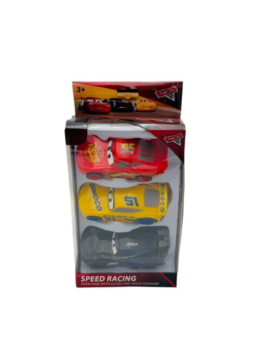 Set 3 Masinute de Curse Metalice Fulger si Prietenii – Scara 1:55 Pull Back Copii 3+ [1]