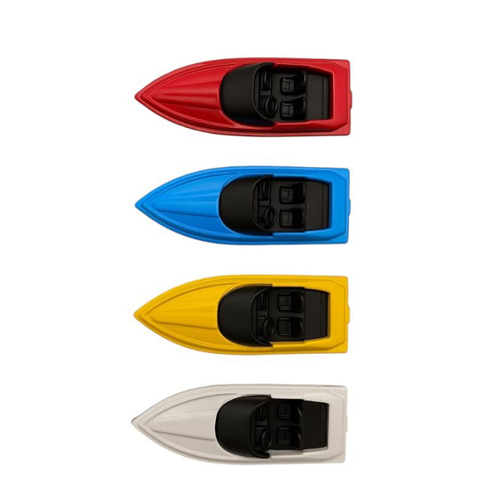 Set 4 Mini Barci Viteza Plastic Pull-Back – Jucarie Copii Piscina Baie Diverse Culori [1]