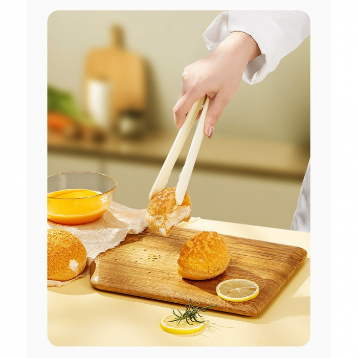 Set 4 Ustensile de Bucatarie, , pentru Copii, din Silicon, Termorezistente, Design Animat, 13 x 24 x 5 cm, Bej [3]