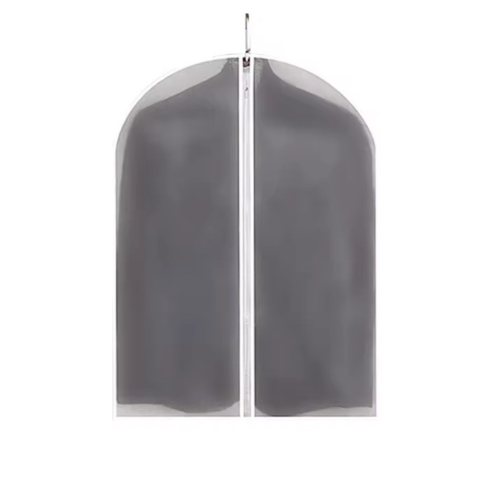 Set 5 Huse de Depozitare cu Fermoar, , pentru Haine, de Protectie, pentru Voiaj, Netesut, Rezistent la Praf, 60x80 cm, Transparent-Alb [1]