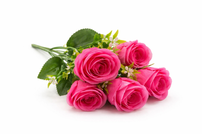 set-5-trandafiri-roz-vibrant-artificiali [3]