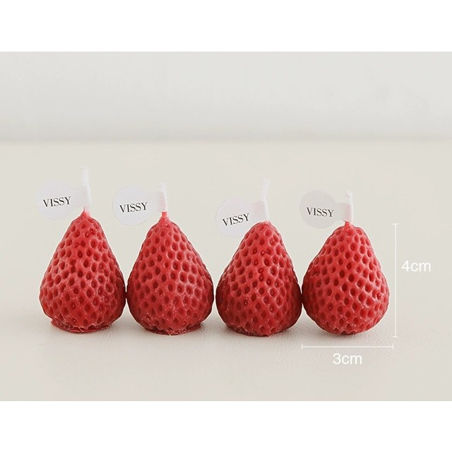 Set 6 Lumanari Parfumate, , Model Capsunici, Ardere 30 min, 78g, 6.3 x 9.3 x 3.8 cm, Rosu [6]