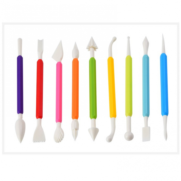 Set 66 Piese Ustensile pentru Ornare Prajituri, , din Plastic si Otel Inoxidabil, Multicolor [4]