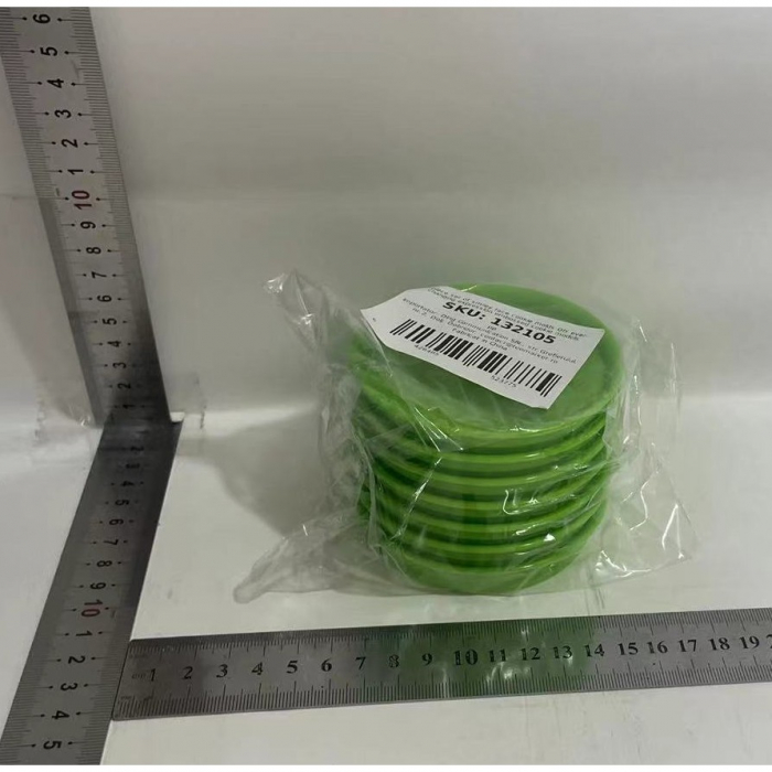 Set 7 Forme de Prajituri, , Model Emoticoane Smiley Face, Diferite Expresii, 7.7 x 1.5 cm, din PP, Verde [2]