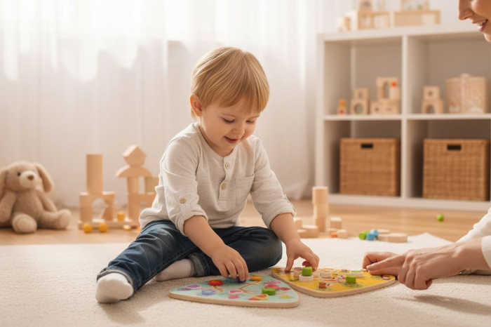 Joc Educativ din Lemn – Fun Walking Board – Circuit Interactiv 23x24cm [3]