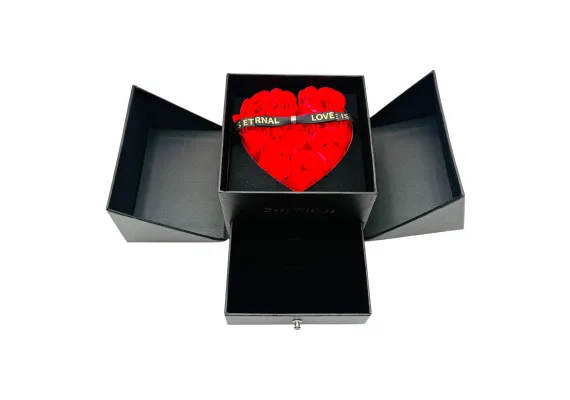 Set cadoucu 9 trandafiri de sapun, bratara decorativa, compartiment pentru bijuterii, punguta asortata  [1]