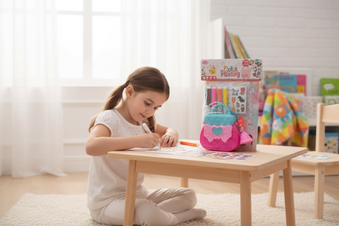 Set Colorat Cu Geanta, Printesa, Carioci Si Foi De Colorat – Activitati Creative Pentru Copii 30x21 cm [2]