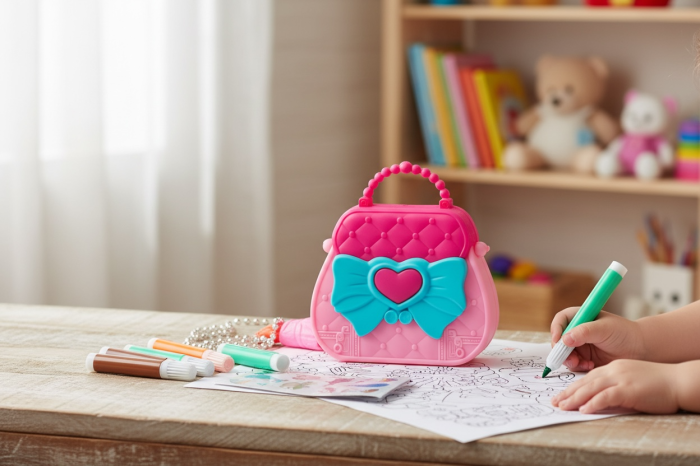 Set Colorat Cu Geanta, Printesa, Carioci Si Foi De Colorat – Activitati Creative Pentru Copii 30x21 cm [2]