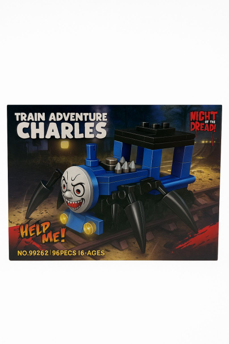 Set Constructie Train Adventure Charles – Trenulet Groaza, +86 piese, 18.5x14cm [2]