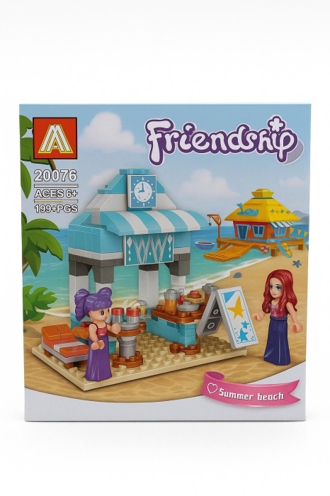 Set Constructie Friendship Summer Beach – Plaja de Vara pentru Fetite, 199piese, 36x26.5cm [1]