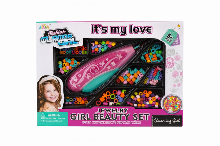 Set Creativ pentru Fetite – Realizare Bijuterii Fashion Glamor Girl, 29x21cm [1]