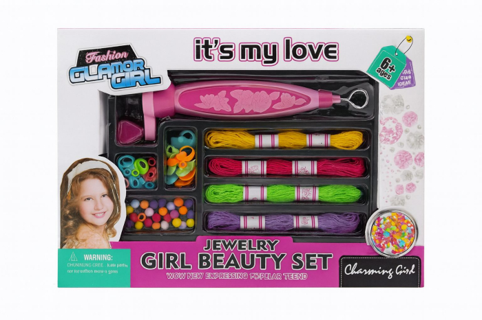 Set Creativ pentru Fetite – Realizare Bratari si Accesorii Fashion Glamor Girl, 29x21cm [1]