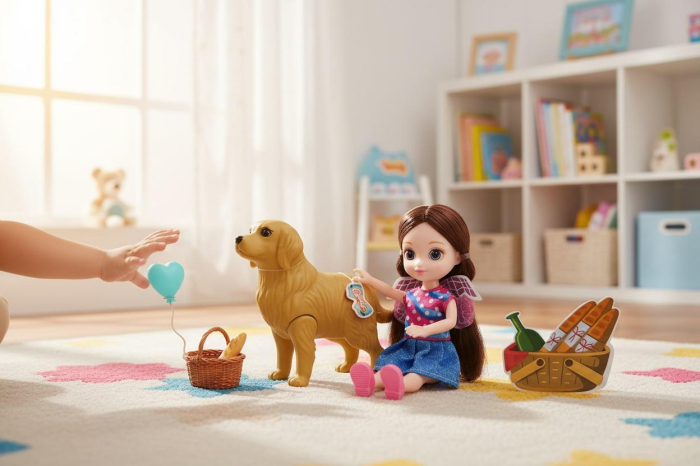 Set Papusa cu Animalute de Companie –Fashion Friend , 25x20cm [2]