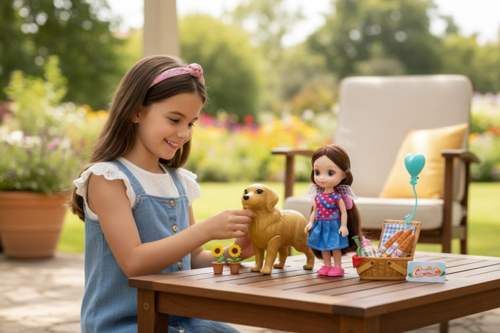 Set Papusa cu Animalute de Companie –Fashion Friend , 25x20cm [3]