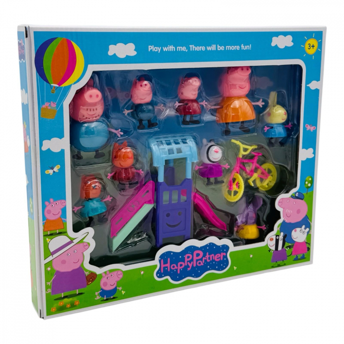 Set cu 9 Purcelusi Nazdravani si Loc de Joaca - Distractie Colorata pentru Copii, 32×28cm  [3]