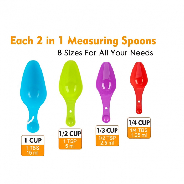 Set Cutii de Depozitare a Alimentelor, , 7 Recipiente, 10 Etichete Reutilizabile, 4 Linguri, pentru Bucatarie, Spatula, Etansare, Fara BPA, Transparente, Capac Negru [2]