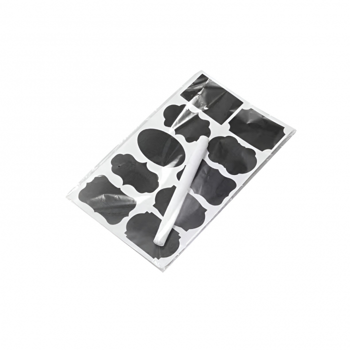 Set Cutii de Depozitare a Alimentelor, , 7 Recipiente, 10 Etichete Reutilizabile, 4 Linguri, pentru Bucatarie, Spatula, Etansare, Fara BPA, Transparente, Capac Negru [3]