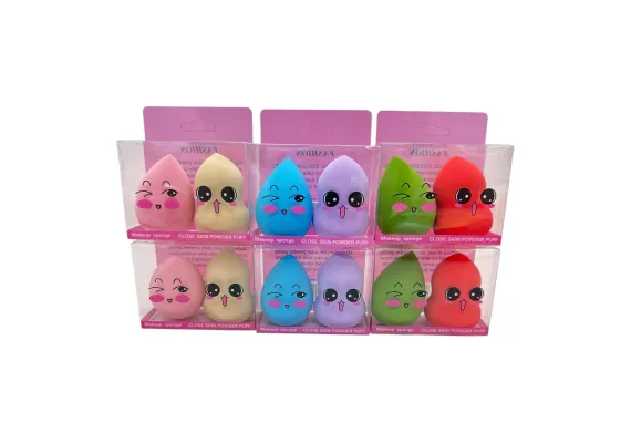 Set de 2 buretei pentru make-up, aplicator multicolor – Aplicare uniforma si precisa pentru un machiaj impecabil,  [1]