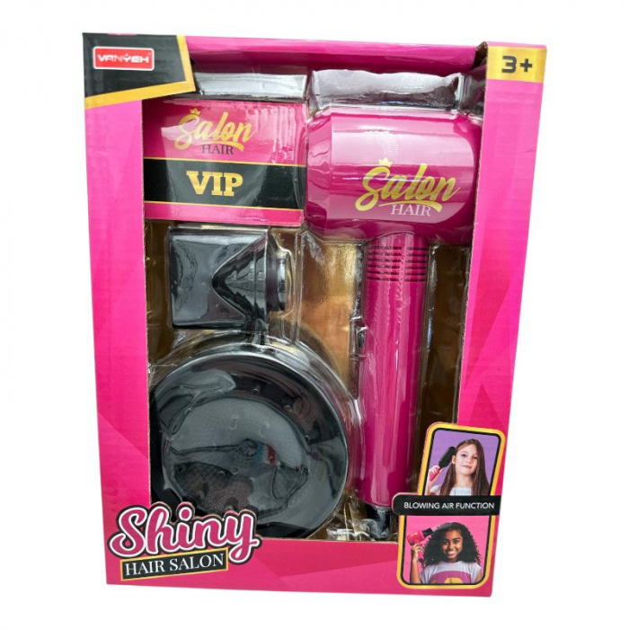 Set de coafat de jucarie uscator de par pentru fetite – joc de rol creativ pentru micile stiliste,  [2]