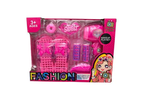 Set de infrumusetare pentru fetite Roz cu accesorii, din plastic – joc de rol creativ si distractiv,  [1]