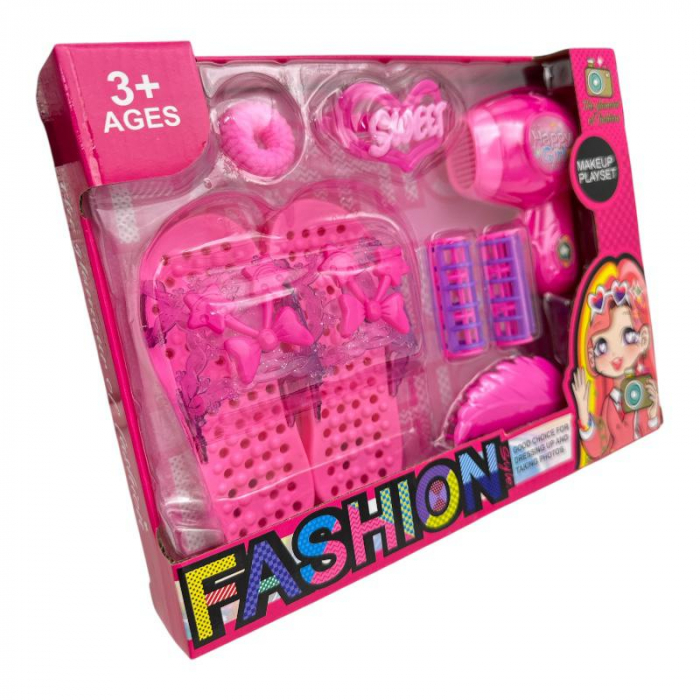 Set de infrumusetare pentru fetite Roz cu accesorii, din plastic – joc de rol creativ si distractiv,  [3]