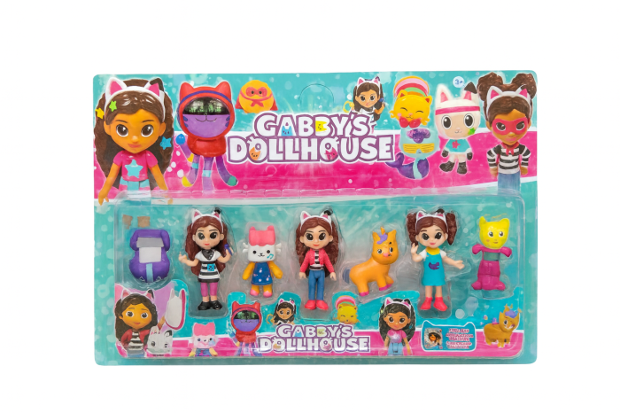 Set Deluxe Figurine Pentru Copii – 7 Personaje Colorate Cu Accesorii, Colectie Joaca Creativa 40x26 cm [1]